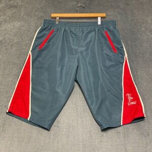 Cinar Swim Trunks Womens 2 Teal Red Wordmark Logo Mesh Lined Quick Dry Beachwear